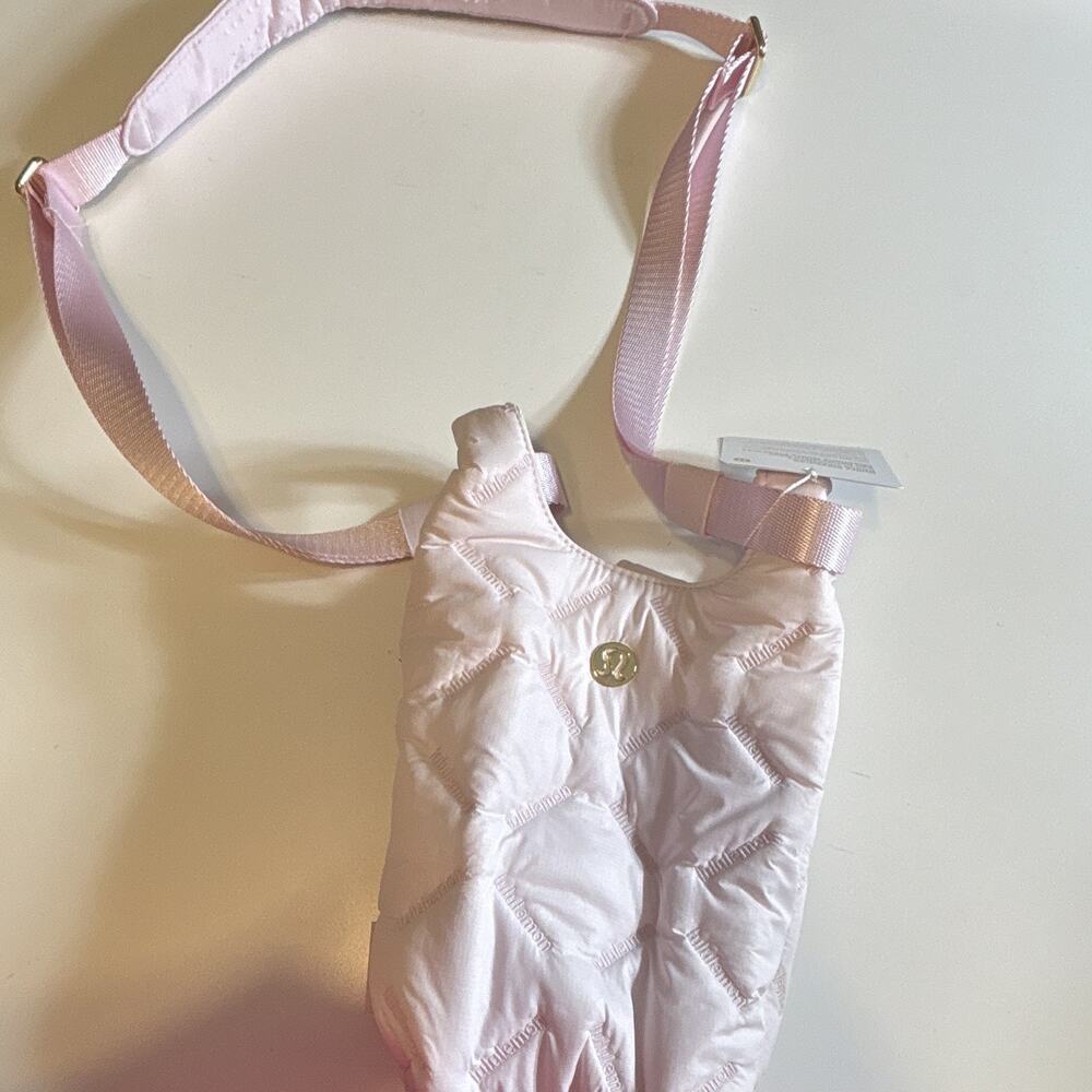 lululemon Quilty Pleasures Phone Crossbody Bag Pink Zip Adjustable Strap